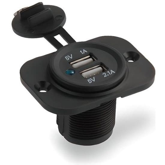 2-ports USB billader 12V for bil
