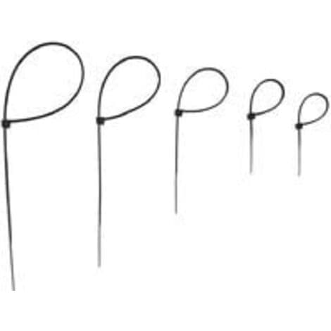 700 kappaletta mustia nailonisia nippusiteitä, pituudet 4\"/ 6\"/ 8\"/ 10\"/ 12\"