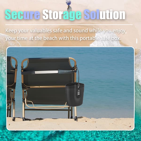 Portable Beach Locker Black Blue