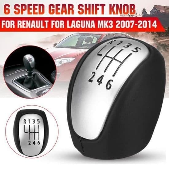 6-trins gearskifteknop manuel til Laguna Mk3 2007-2014