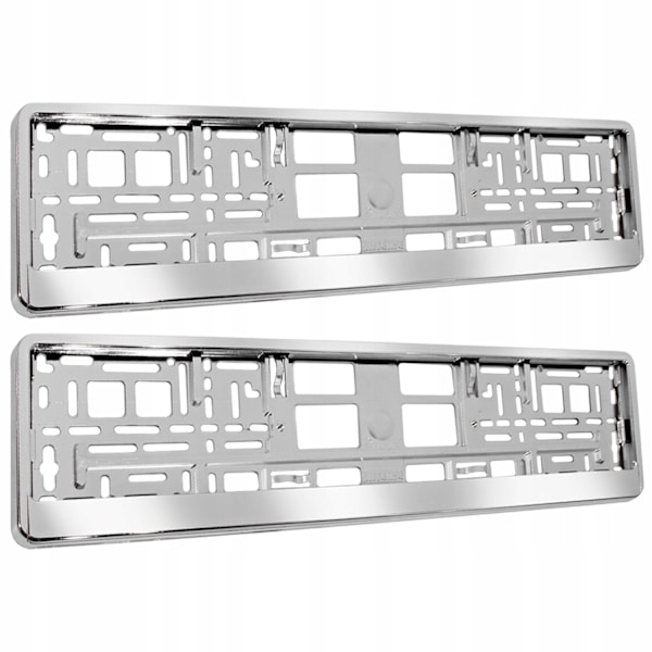 Nummerplåtshållare - Silver - 2 st
