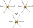 Sidebørste kompatibel med Roomba 500/600/700 - 3-pak - 6 arme - Sort