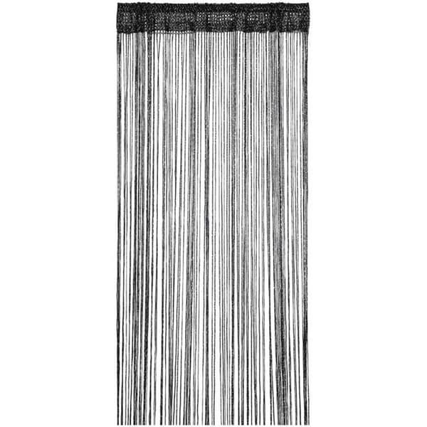 Hyönteisverho 90x200 cm - Kimalteleva hapsu - Musta - Hyönteissuoja