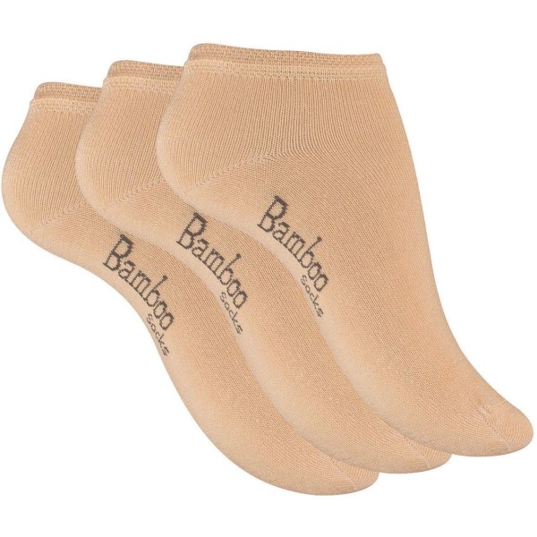 Ankelstrumpor Bambu 3-Pack Beige 43-46