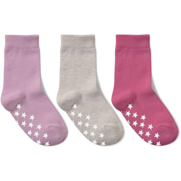 Halksockor Barn 3-Pack Rosa/Vit/Cerise 22-24 (1-2 År)