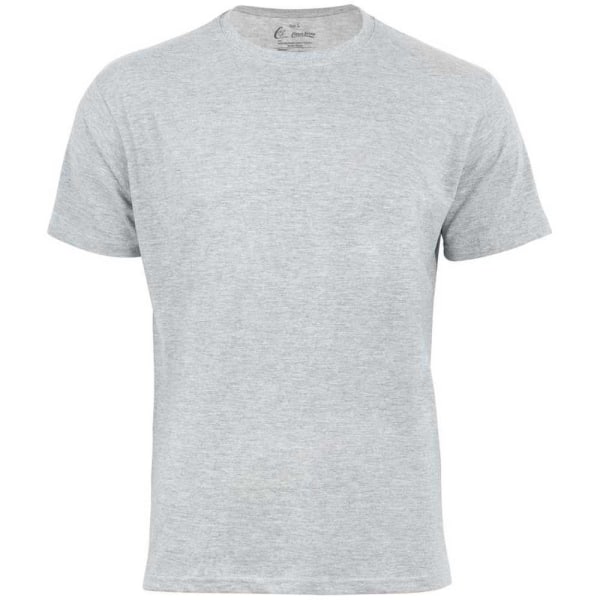 T-Shirt utan tryck i bomull Grå L