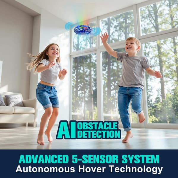 Hand Drone for Kids - Gesture Controlled Mini Drone with Auto Hover & 360° Flip Red