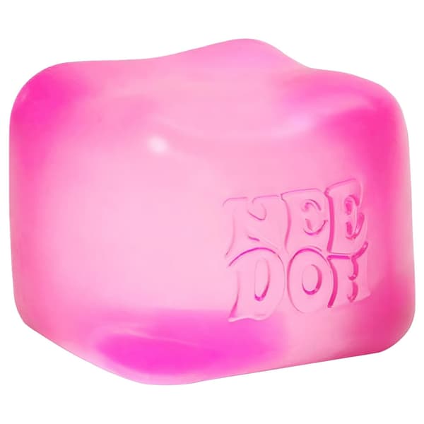 Schylling NeeDoh Nice Cube - Sensorisk klemmeleke med supermyk klem Pink