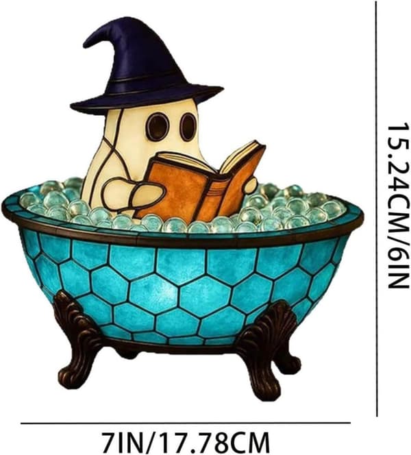 Halloween natlampe – Sød spøgelseslampe til badekar, perfekt halloweenpynt & gave