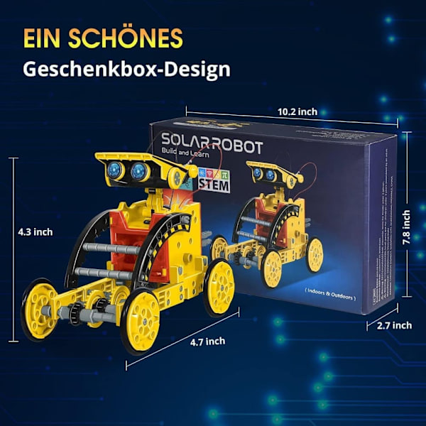 Solrobot Byggeleke – STEM Eksperimentsett for Barn og Tenåringer
