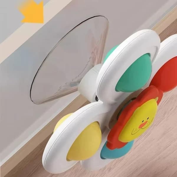 3-pack Fidget Spinner med Sugkopp för Barn - Snurrande Leksak Multifärg A