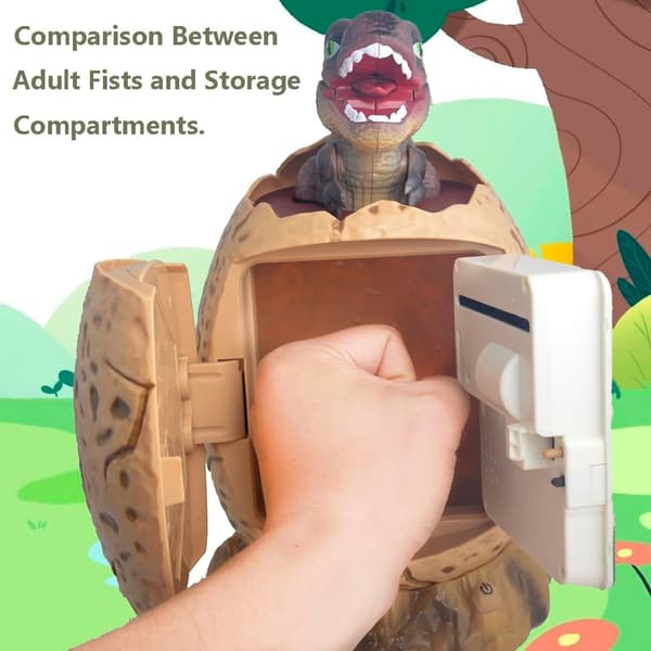 Electronic Dinosaur Piggy Bank for Kids - Secure Money Box with Code Beige