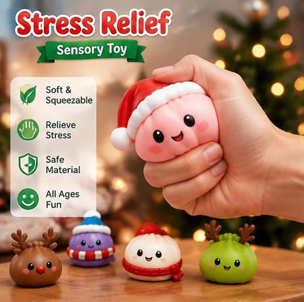 Julekalender 2026 Squishy – 24 dage med søde klemmelegetøj, fidget-legetøj og juleoverraskelser