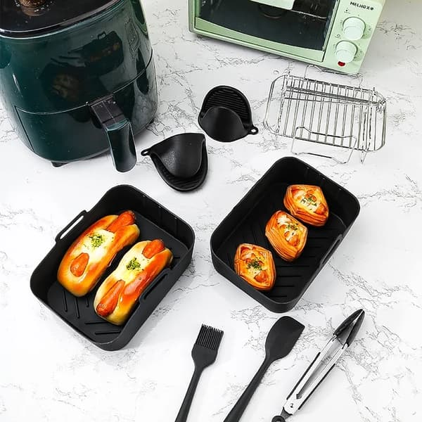 Airfryer Sæt 9 Dele til Ninja AF400-AF500 Tilbehør Non-stick Bageform & Indsats til Airfryer