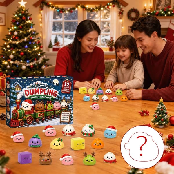 Adventskalender 2026 Squishy – 12 dager med myke klemmeleker, fidget-leker og juleoverraskelser for voksne