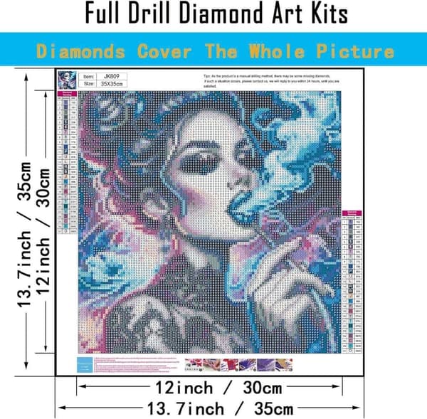 Karakterdesign Diamantkunst - Personlig Kunst Fuld Drill 35x35 cm