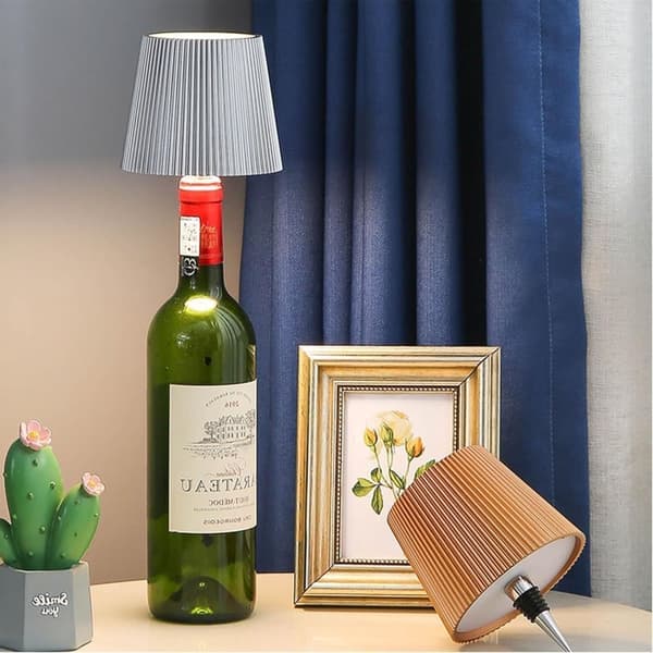 Ladattava pullonvarjostin LED-valolla ja 3 väritilalla