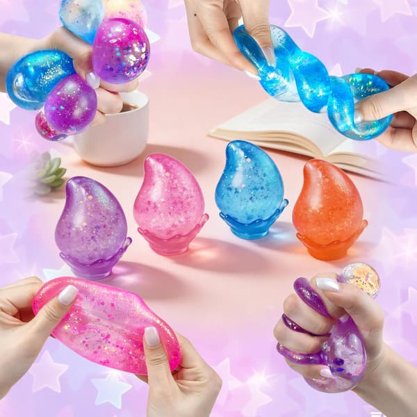 Dream Drop Squishy Leker, Vannfall Stressballer for Barn og Voksne Blue