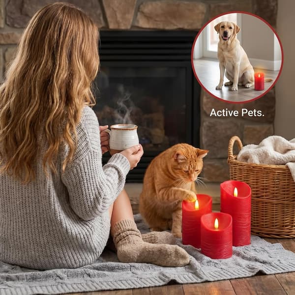 3-pack LED pillar candles 10/13/15 cm flameless with remote control, timer, dimmer and flickering flame for home decoration Grey Battery-operated