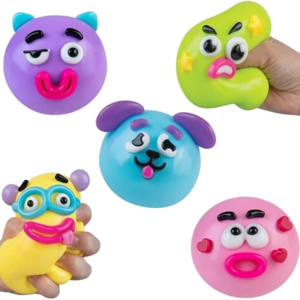 Slow Rise Squishies, Curiosities Hundefjæs Skift Squishies, Sensorisk Fidget Legetøj til Voksne Blue