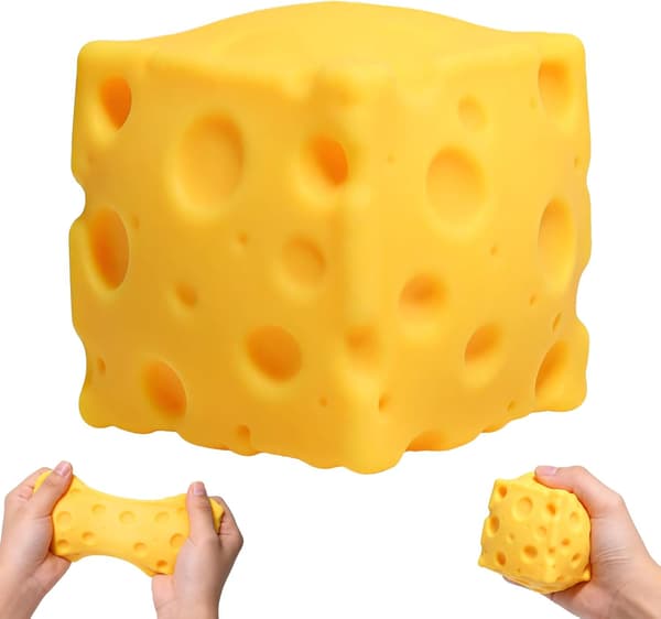 1/2/3 st Ostklämma, Mjuk Squishy Ostblock Kläm Fidget Leksak 3pc-Square