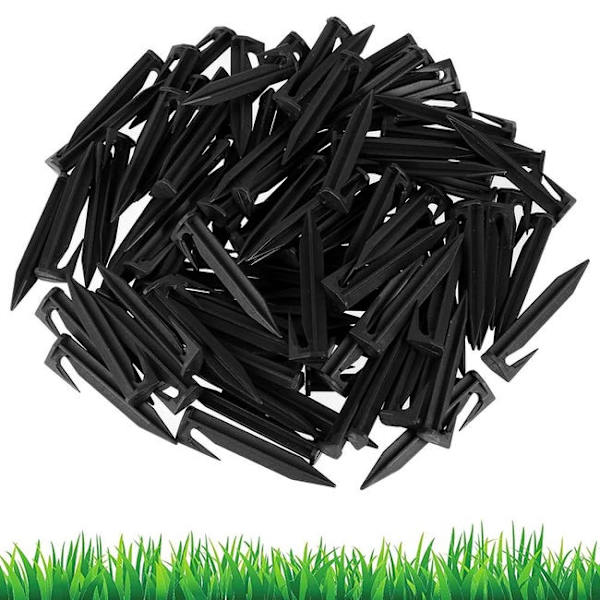 200-pack universella markpinnar, robotgräsklippare, kabelhållare, markfäste, extra förstärkta