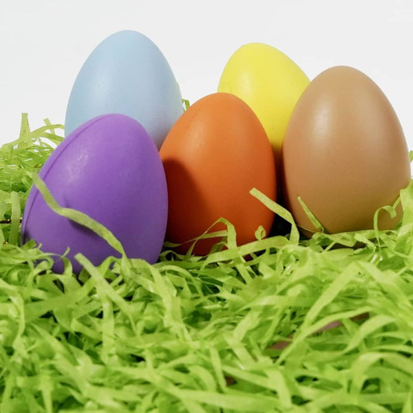Plastic Easter Eggs 24-Pack – Hanging Easter Decorations Eggs for Easter Twigs DIY Crafts Home Easter Decoration White