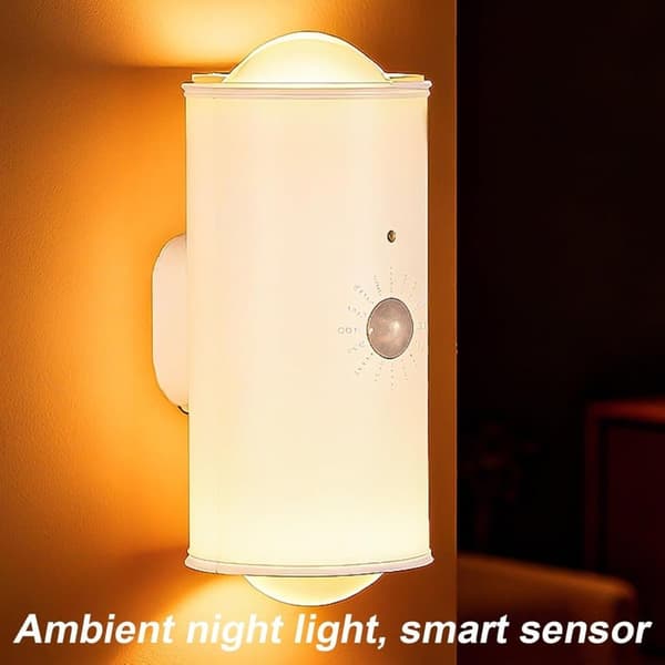 LED Vägglampa Rörelsesensor 1/2-pack – Uppladdningsbar RGB Väggbelysning med Fjärrkontroll A-2pack