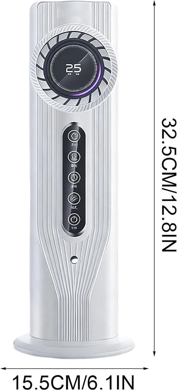 Bærbar aircondition, 3-i-1 fordampningsluftkøler, 100 ml mini AC, 6 hastigheder, 6 timers timer bordventilator