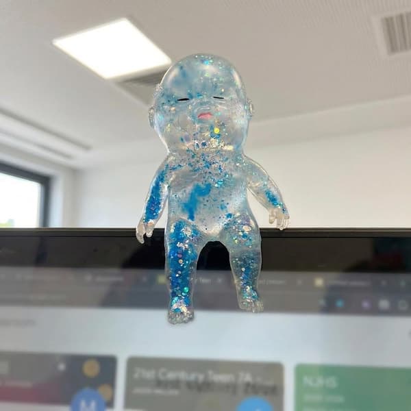 1/2/3 st Baby Squeeze Glitter Långsamt stigande sensorisk fidget för stresslindring Blue