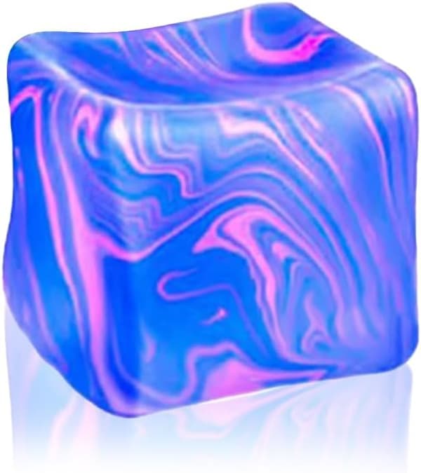 1/4 pakke Fidget Cube Squishy Legetøj, Klemme Stressbolde til Børn, Voksne Blue