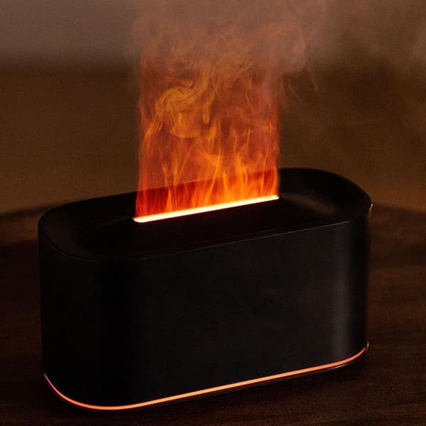 Aromadiffuser & Luftfugter – Støjsvag Flamme Diffuser med LED-lys til Hjemmet & Soveværelset G