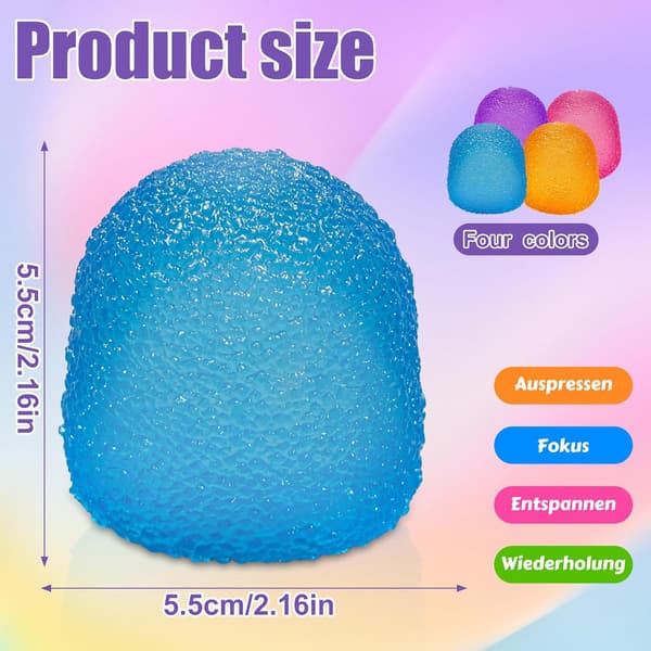4 STK Gumdrop Squishy, Stressbolde Fidget Legetøj til Børn og Voksne