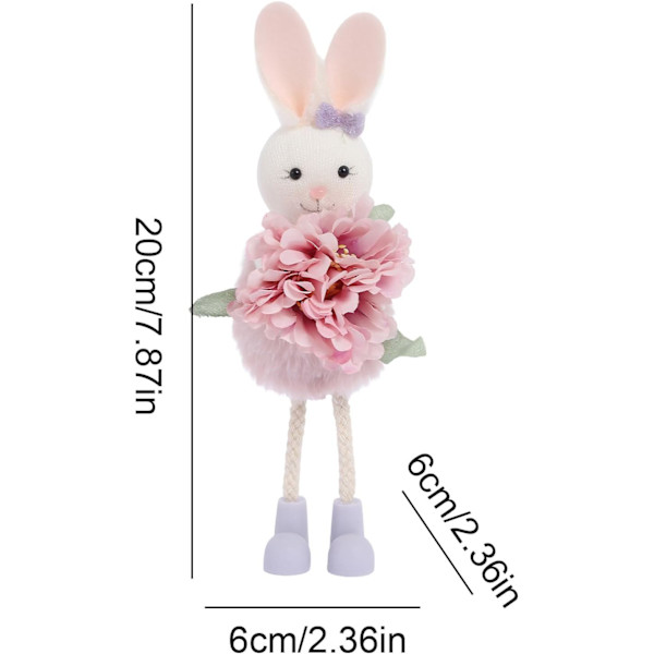 Easter Bunny Figurines 1/4-Pack – Easter Decoration Rabbit, Easter Ornament for Table, Shelf & Easter Tree, Spring Decoration Home Purple-1pc