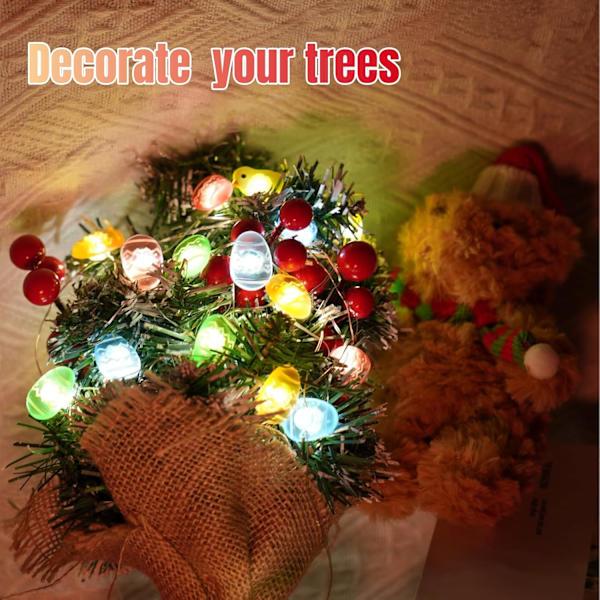 LED Easter Light String with Eggs & Chicks 2M/3M – Battery-Powered Easter Lighting for Easter Decoration, Home, Window & Party 3M 30LED