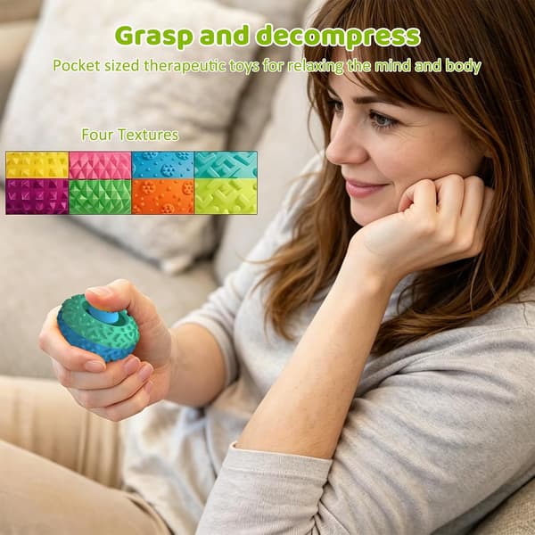 6 STK Silikon Tommelvippe Fidget Leker, Stresslindrende Sensoriske Leker for Angst, ADHD og Autisme
