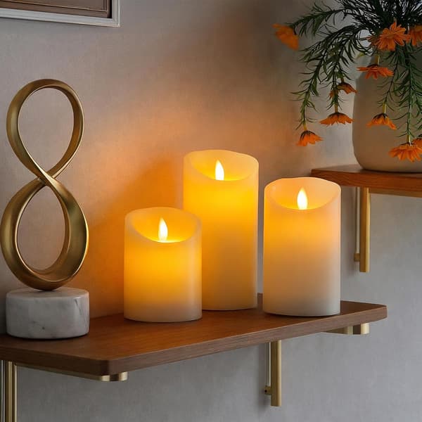 3/5-pack flameless LED tea lights with remote control and timer, flickering lights for Halloween, party and table decoration 5PCS