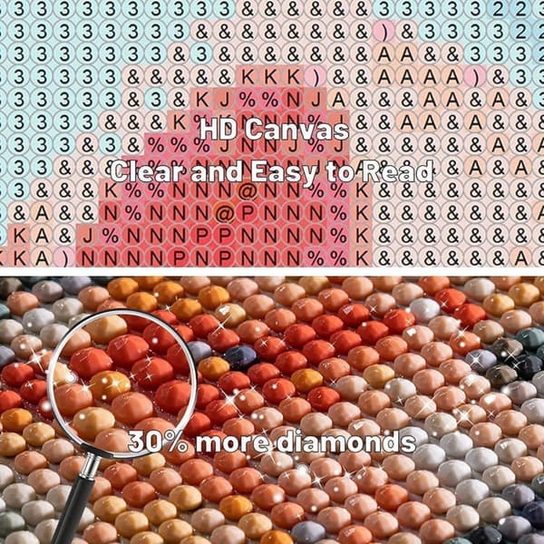 Diamantmålning – 5D DIY Konstset (30×40 cm), Orange Disco för Nybörjare