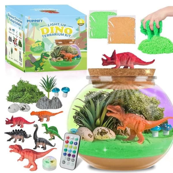 DIY Dinosaurussæt til Børn – Dinosaurie Terrarium Legetøjsgave 4–12 År