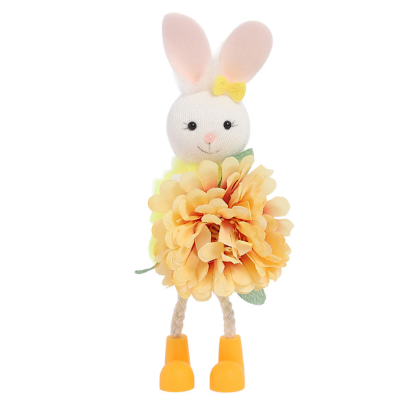 Easter Bunny Figurines 1/4-Pack – Easter Decoration Rabbit, Easter Ornament for Table, Shelf & Easter Tree, Spring Decoration Home Yellow-1pc