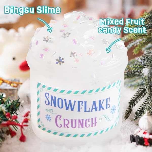 Slime Julekalender 2026, 24-dages julekalender med 10 bøtter slime og 19 stykker tilbehør, DIY-sæt til børn 10pcs