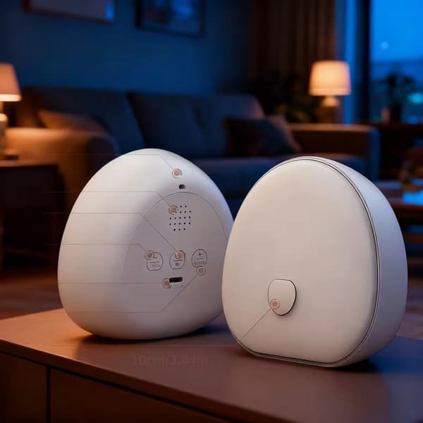 LED-nattlampe med hvit støy – RGB-sovelampe med naturlyder, søvntimer og USB-lading for bedre søvn