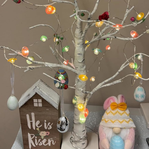 LED Easter Light String with Eggs & Chicks 2M/3M – Battery-Powered Easter Lighting for Easter Decoration, Home, Window & Party 3M 30LED