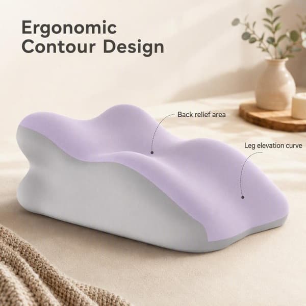 Wedge pillow ergonomic 60x45x37 cm, supportive pillow with wedge shape for multiple resting positions in bed Blue