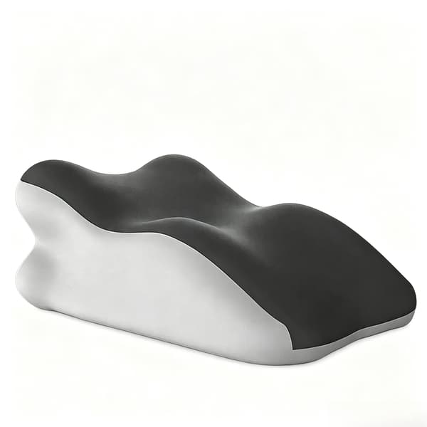 Wedge pillow ergonomic 60x45x37 cm, supportive pillow with wedge shape for multiple resting positions in bed Black