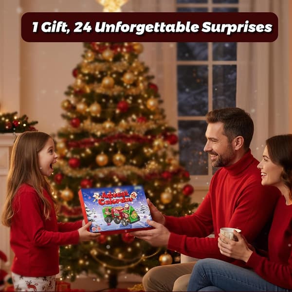 Adventskalender 2026 med Magnetiska Byggplattor, 45 Delar, Tomte och Renar, STEM Julklapp för Barn