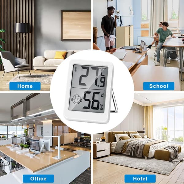 2-pack Digital Thermometer and Hygrometer, High Precision, Temperature and Humidity Meter, Indoor Comfort Indicator