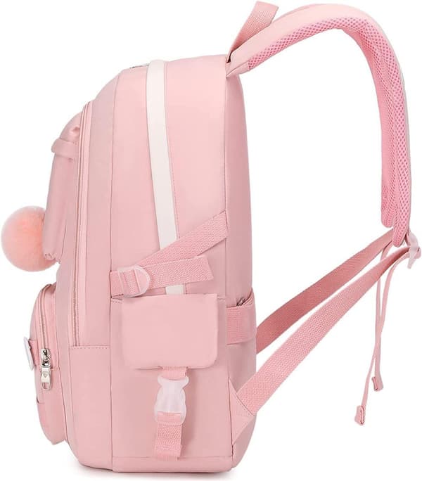 Backpack for School Girls - Cute School Bag for Elementary, Middle & High School Rosa