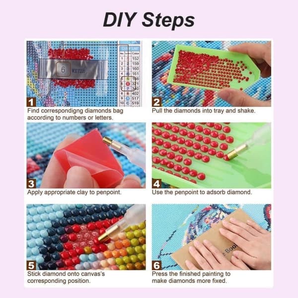 Ønskeflaske 5D Diamantmosaikk - Tro Håp Kjærlighet, Full drill DIY, Perlekunst 40x30 cm