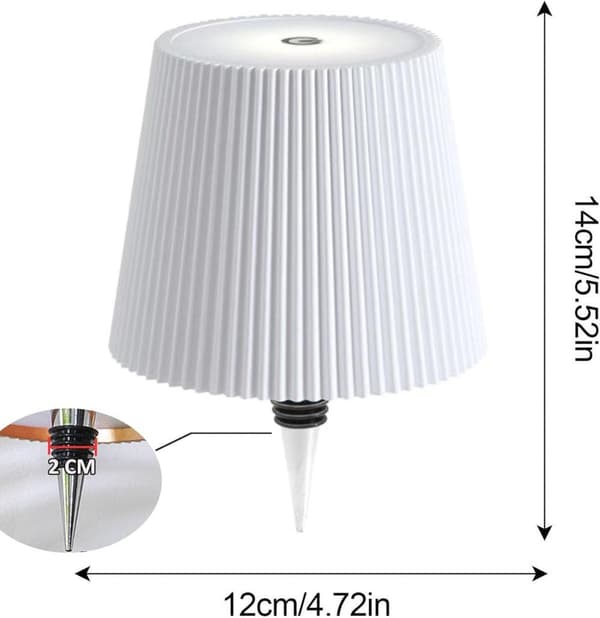 Rechargeable Bottle Lamp Shade with LED and 3 Light Modes